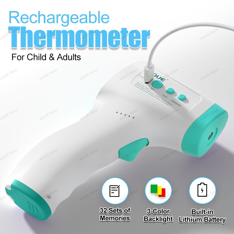 Digital Thermometer Infrared - AiQUE Digital Isi Ulang ℃ ℉
